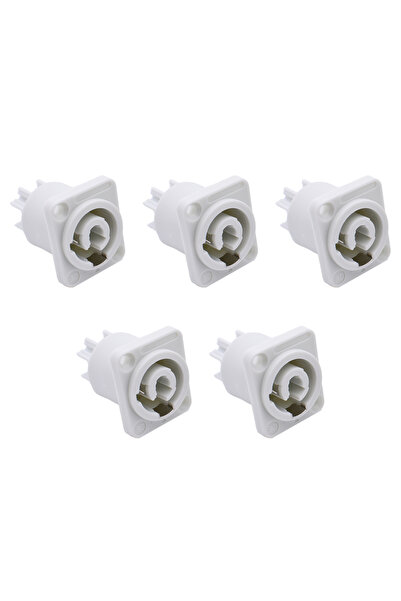 Choice1 5PCS 3P White Socket 5 Pcs White Blue 3-Pin AC Powercon Male Connecto...