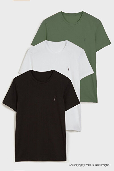 COMBİNE MİCHAİL Standard Mold Basic Unisex T-Shirt 3 Pack 1000