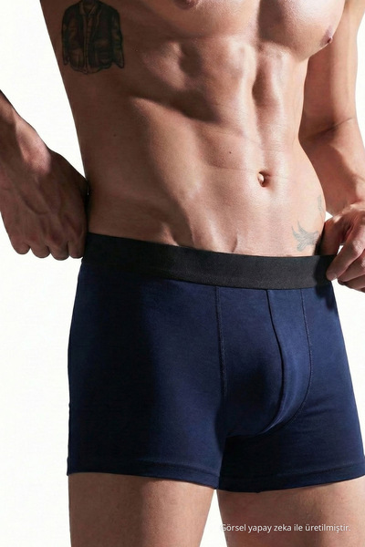 COMBİNE MİCHAİL Erkek İç Giyim Pamuklu Esnek Lacivert Boxer
