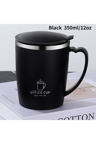 Choice 350ml black 350ml Thermos Mug 304 Stainless Steel Coffee Cup With Hand...