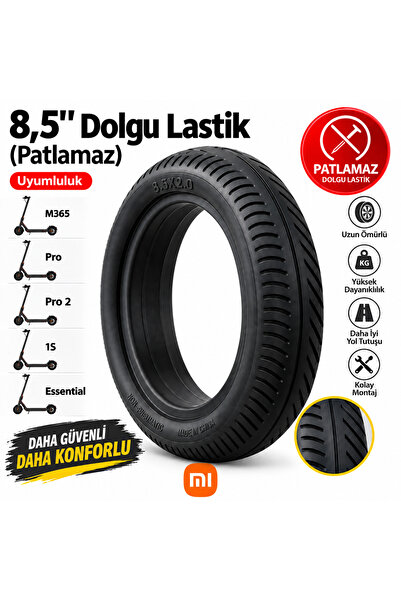 mi dünyası Xiaomi 8,5″ Dolgu (Patlamaz) Scooter Lastiği — Uyumluluk: M365 / P...