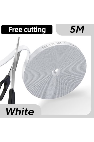 Choice Free Cut White 5M Toocki Cable Organizer Cable Management Tearable Org...