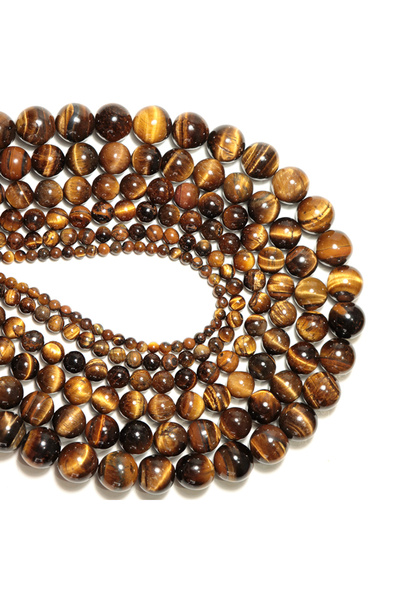 Choice 4mm 4mm/6mm/8mm/10mm/12mm/14mm Real Natural Tiger eye Stone Beads For ...