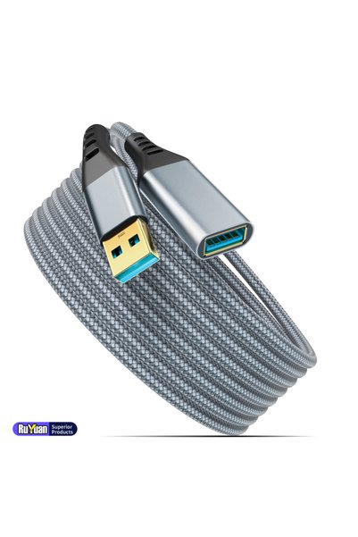 Choice5 كابل تمديد USB 3.0 رمادي اللون بطول 3 أمتار، من النوع A ذكر إلى أنثى،...