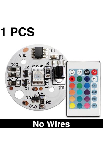 Choice 1PCS RGB No wires 5V Low Voltage LED Lights Plate Color RGB Lamp Board...