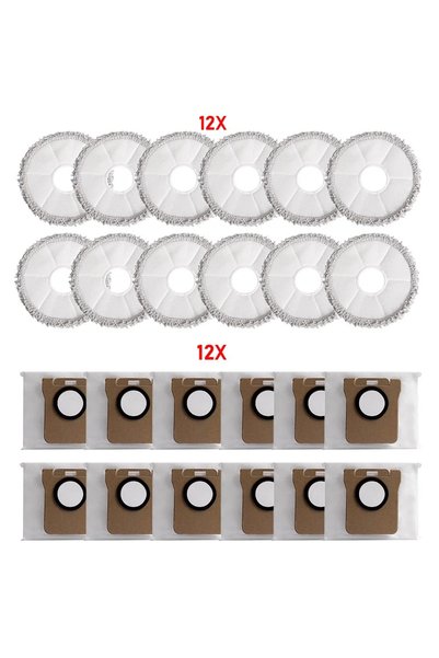 Choice3 طقم من 24 قطعة من أكياس الغبار ووسادات الممسحة لـ Xiaomi X20+/X20 Plu...