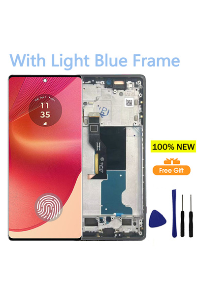 choice2 With Light Blue Fra New OLED Display for Motorola Edge 50 Fusion LCD ...