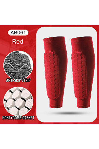 Choice M 2 PC-red 1Pcs Football Shin Guard Socks Sleeves with Foam,Calf Compr...