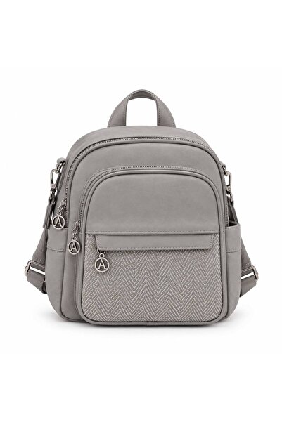 Neli Elegant Women's Zipper Detailed Shoulder and Backpack Bag