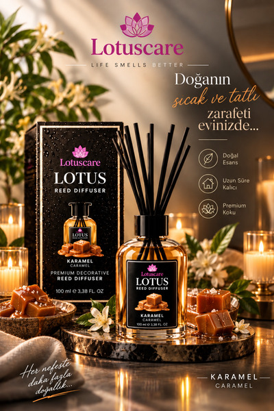 Sarıoğlu DTM Karamel bambu çubuklu oda kokusu 100ML