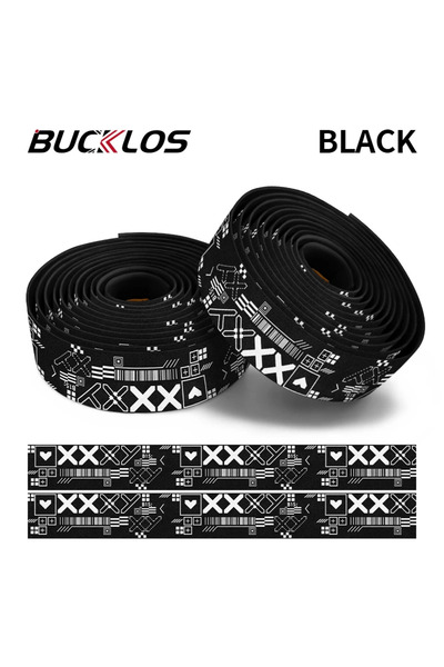 BUCKLOS XX-BLACK Bar Tape Gravel Road Bike Handlebar Wrapper Comfortable Anti...