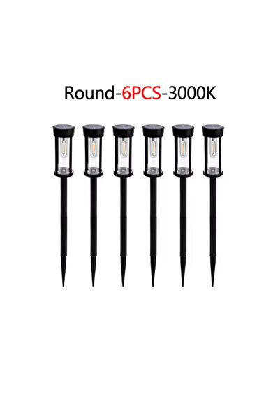 Choice Warm White 6PCS-Round 2/4/6Pcs Retro Solar Pathway Warm Lights Outdoor...