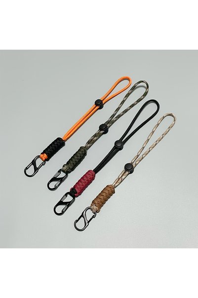 choice2 mixed color 4pcs 4pcs Handmade Braided Nylon Keychain with Wrist Hook...