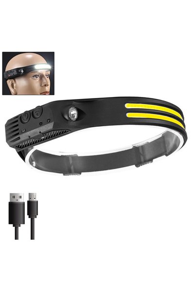 Choice6 C 1PC Induction Headlamp LED Head Flashlight USB Rechargeable Headlig...