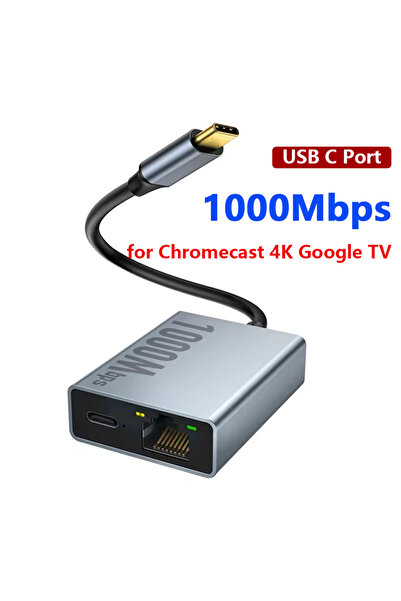 Choice 1000Mbps Electop 1000Mbps USB C to Ethernet Adapter for Chromecast wit...