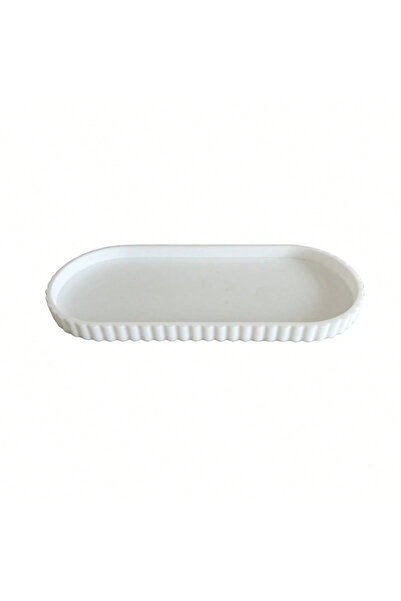 Choice white small Bathroom Vanity Storage Tray Countertop Soap Scented Candl...