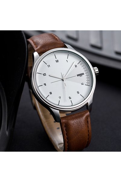 Choice Brown White YAZOLE Top Brand Luxury Watch for Men Leather Quartz Wrist...