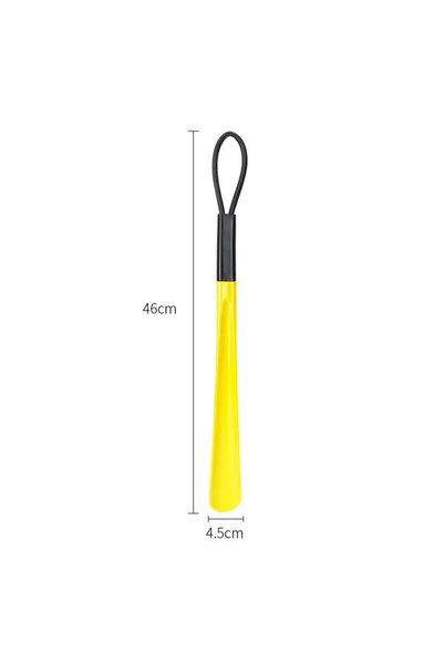 Choice24 YELLOW Extra Long Shoe Horns Black Plastic Shoe Horn Spoon Shape Sho...