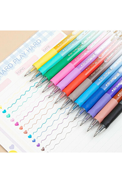 Choice3 12pcs 6/12/24/36Pcs Retractable Erasable Gel Pens 0.7mm Fine Point Sm...