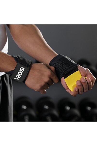 Choice1 one size Yellow VBOSi Heavy Duty Weightlifting Hooks Wrist Strap Grip...