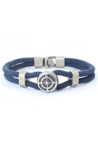 Choice16 20.5cm(8.1Inch) navy Noter New Compass Bracelet For Men Retro Viking...