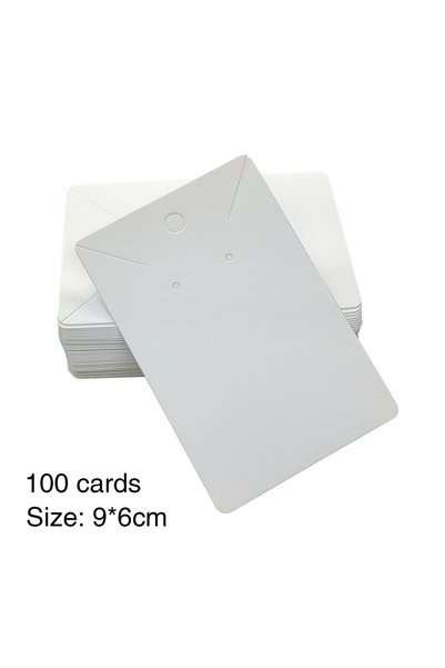 Choice white cardboard 100pcs 6x9cm Blank Necklace Earring Studs Jewelry Gift...
