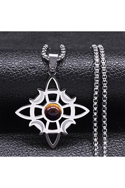 Choice D 50 BOX huyan Wicca Celtic Knot Triple Moon Goddess Necklace Stainles...