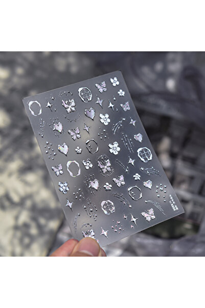 Choice7 1Pcs Exquisite Butterfly Border Photo Frame Nails Sticker Luxury Bron...
