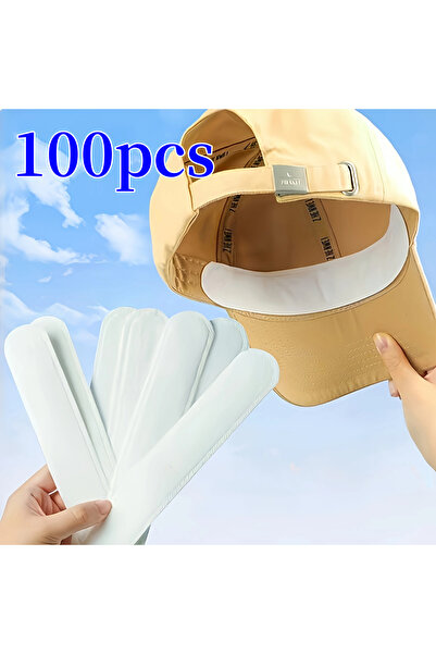Choice 100pcs-white 10/50/100PCS Hat Sweat Absorber Stickers Summer Cap Liner...