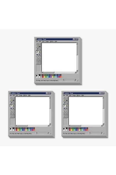 choice2 TYPE 1-3PC Sticky Notes3 Type 150Sheets Retro Computer Drawing Pad Sq...