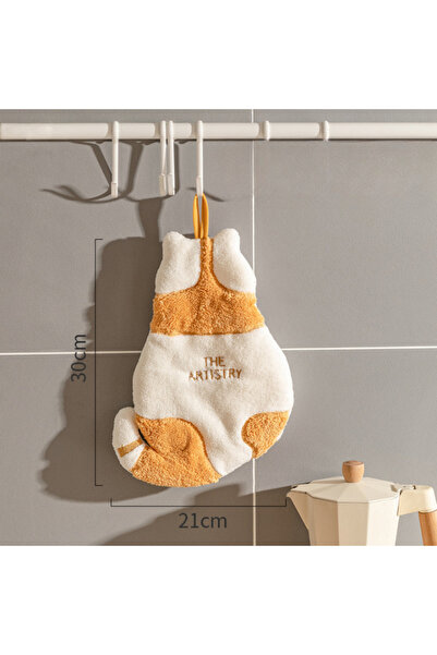 Choice Orange 1Pcs Cute Cat Hanging Towel Kitchen Hand Towel Bathroom Soft Ab...