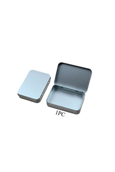 Choice Silver 1PC 1pcs Metal Tin Silver Black Flip Storage Box Tool Box Money...
