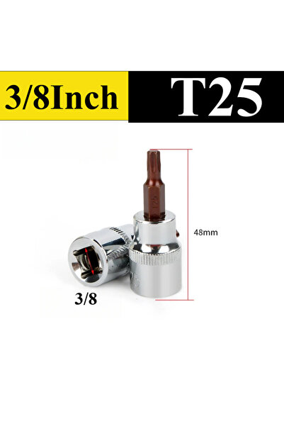 choice2 1 قطعة رؤوس مفك توركس T25 مقاس 3/8 بوصة، أدوات رؤوس مفتاح الربط T10 T...