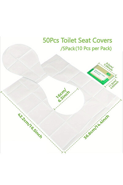 Choice1 50Pcs (5Pack) 20-50Pcs Toilet Seat Covers Disposable Flushable Toilet...