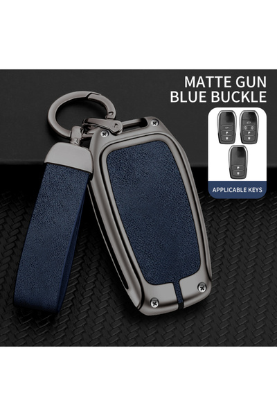 Choice Blue New Zinc Alloy Leather Car Key Case Cover Shell For Toyota CHR Hi...