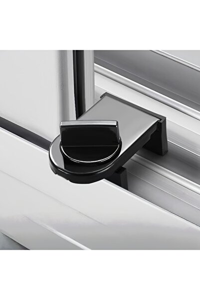 Choice 1pc-black No-Drill Sliding Door Lock, Child Safety Lock for Sliding Wi...
