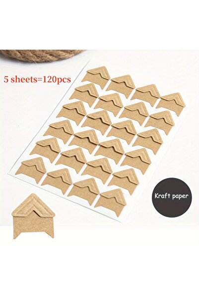 choice2 kraft paper 120pcs Photo Corners Self Adhesive Stickers Vintage Corne...