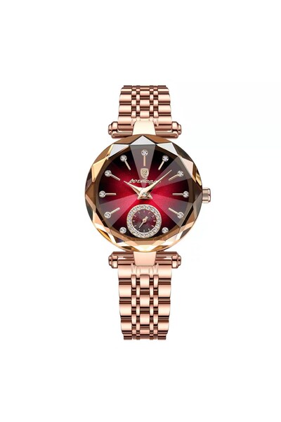 choice2 Rose Gold Red S POEDAGAR Elegant Luxury Women's Quartz Watches Waterp...