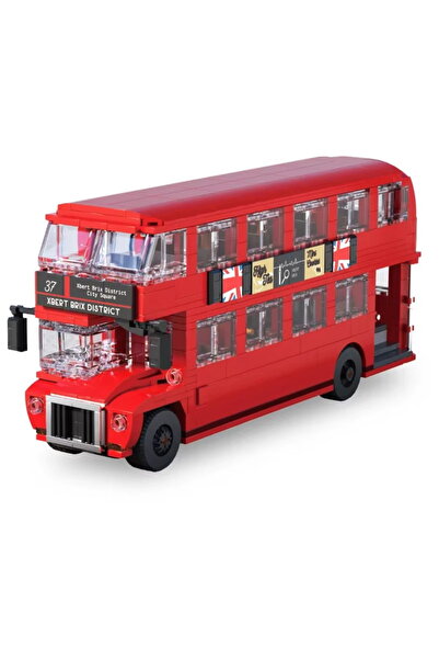 Choice1 No Box 745PCS British Retro Double Decker Bus Building Blocks City To...