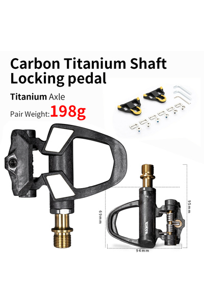 Choice Golden Axis 1 Pair New KINAN Bicycle Locking Pedal 198G 94x69MM Carbon...