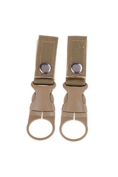 Choice Khaki 2pcs Water Bottle Holder Climbing Carabiner Belt Backpack Hanger...