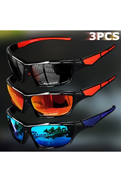 Choice 3PCS-2 1/3PCS Sports Polarized Sunglasses for Men Lightweight Night Vi...