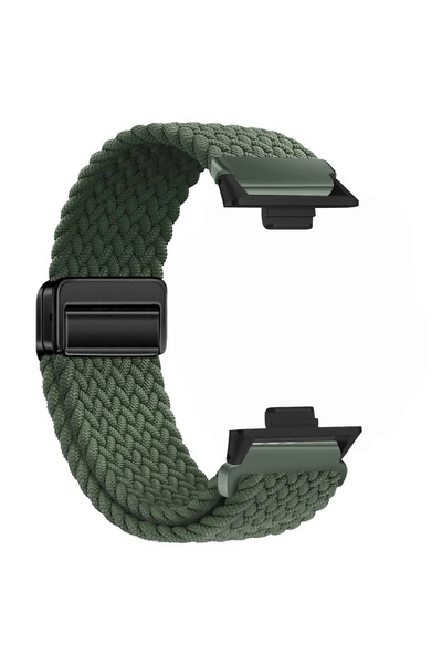 Choice35 For Redmi watch 5 OliveGr-B Magnetic Braided Nylon Loop Band for Xia...