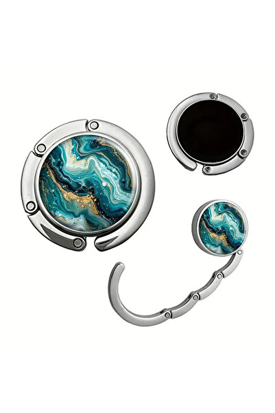 Choice8 Marble pattern Multi Pattern Zinc Alloy Handbag Hanger Folding Hook H...