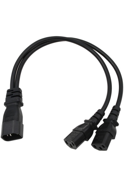Choice C14-C13 C13 30CM IEC C14 to Dual C13 Adapter 1-to-2 Female Cord Power ...