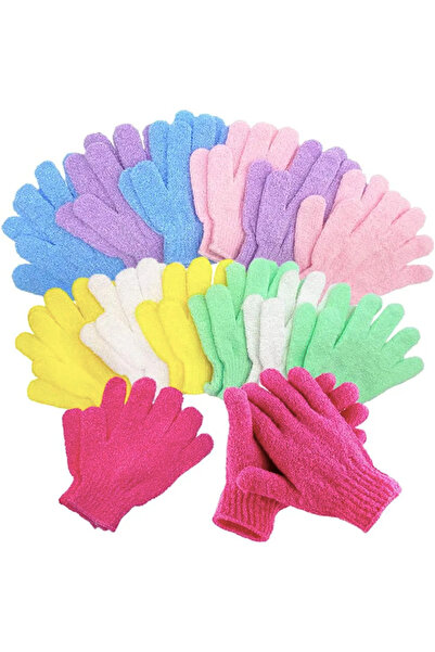 Choice5 10Pcs Mixed color 5/10 New Pieces Exfoliating Bath Gloves Double Side...