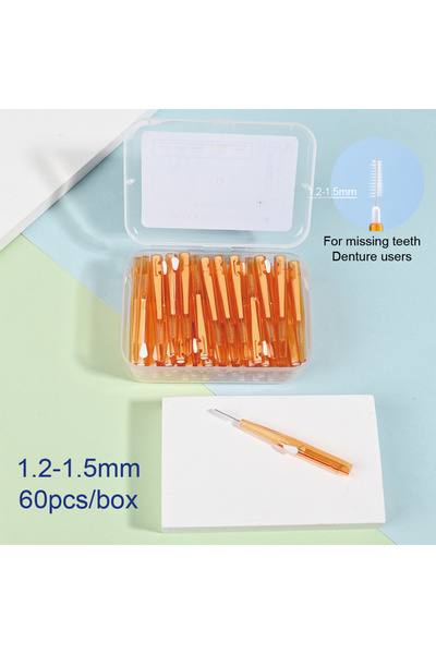 Choice 60 orange 60pcs/box Interdental Brushes Dental Teeth Cleaning Orthodon...