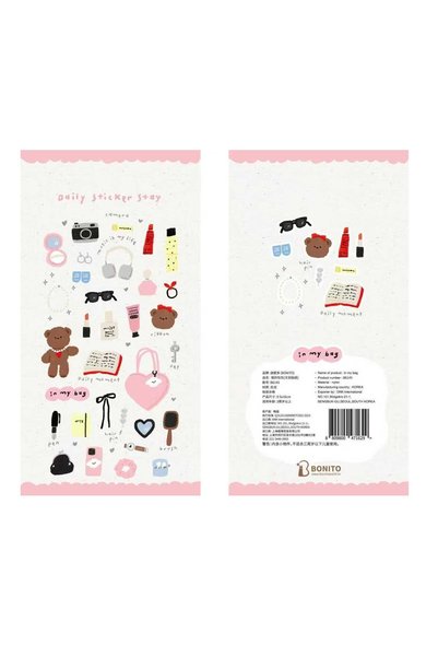 Choice B6145-my bag Korean Import BONITO In My Bag Daily Moment Stickers Scra...
