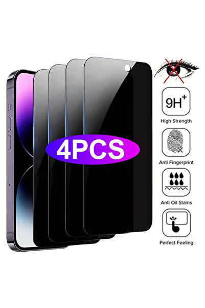 Choice15 واقي شاشة من الزجاج المقوى لهاتف iPhone 14 Pro، 4 قطع شفافة، 4 قطع م...