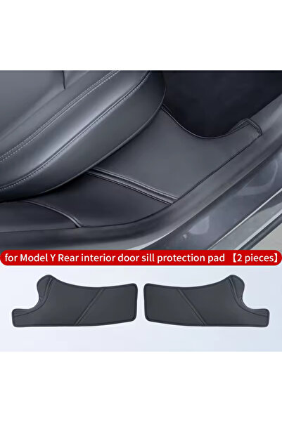 Choice Artificial leather for Model Y Car Door Sill Protector Set for Tesla M...